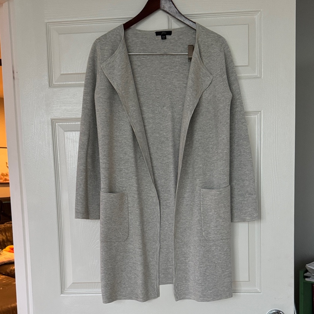 J. Crew Light Gray Women's Cardigan Coat